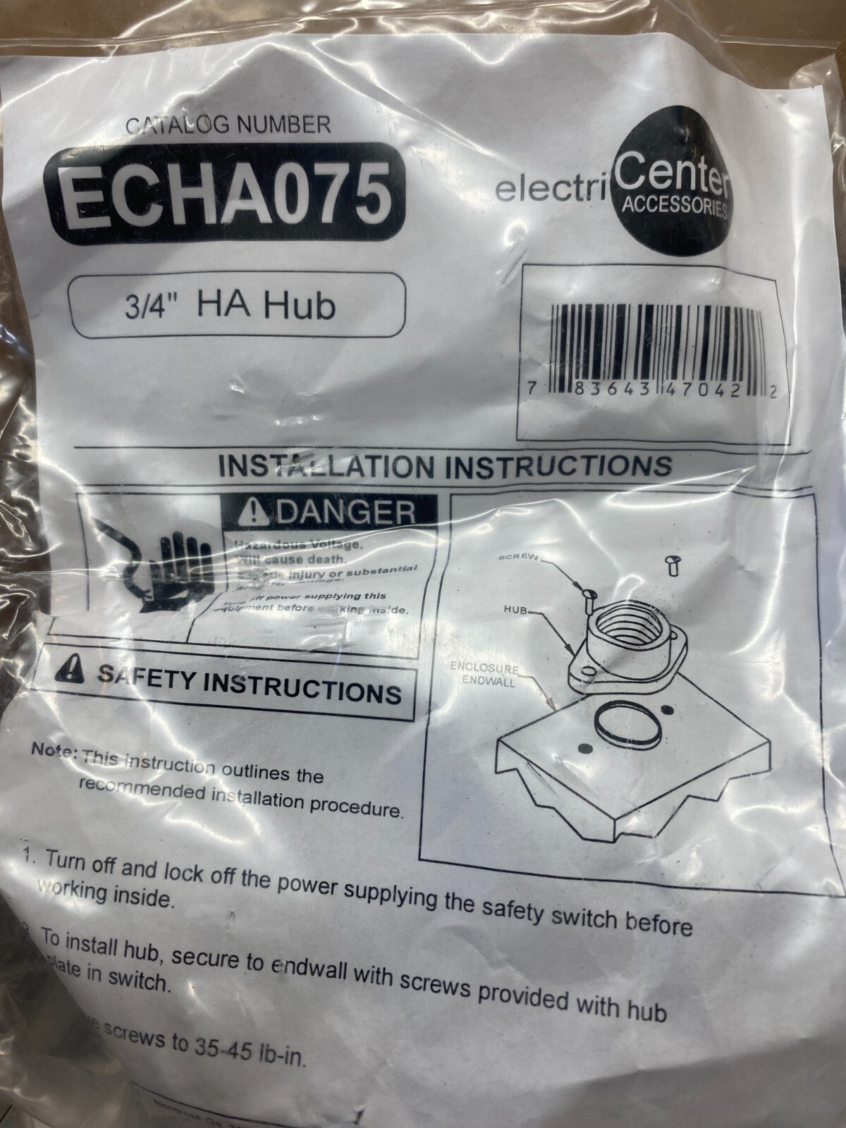 50 Pack ElectriCenter ECHA075 Surface Mount Loadcenter Hub 3/4″ HA Type Conduit