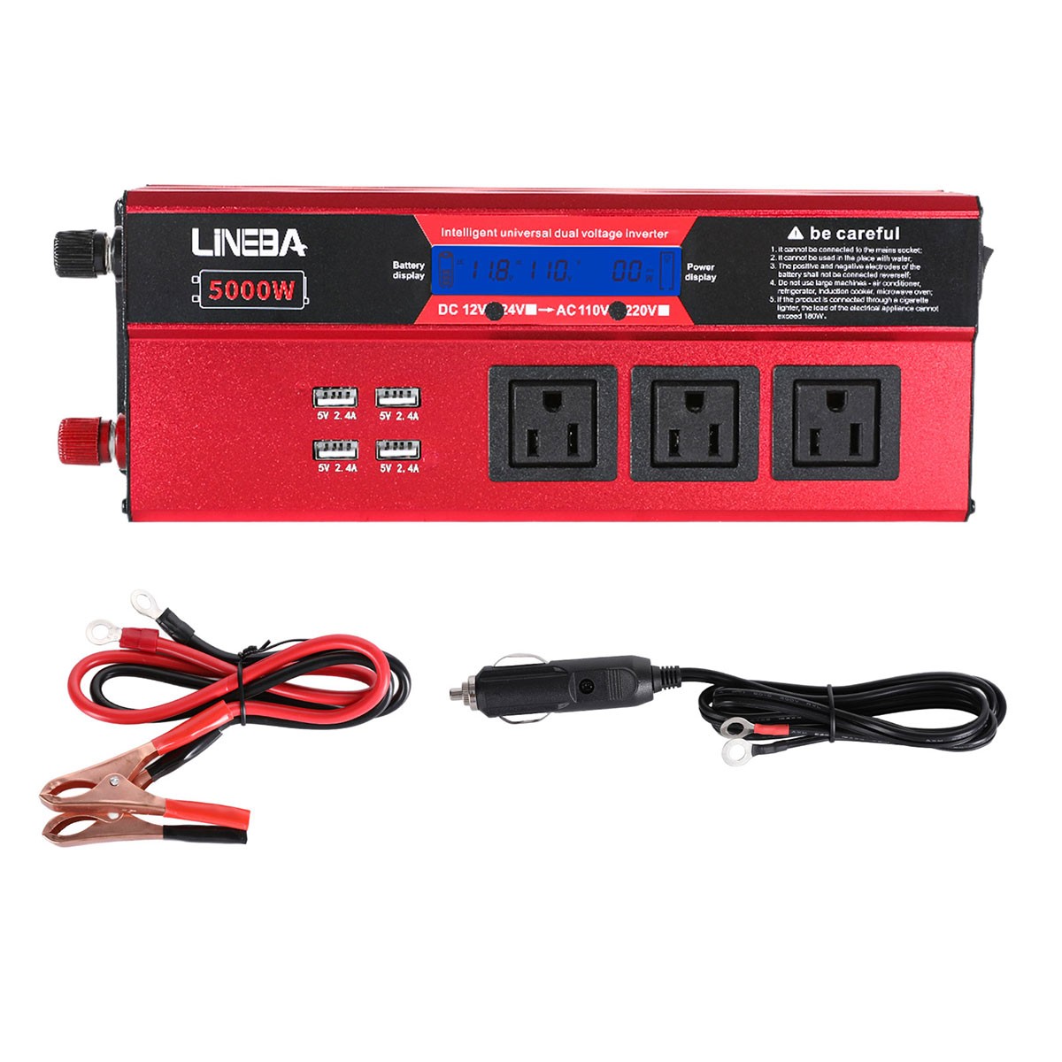 1500W 2500W 5000W Power Inverter 12V To 110V 120V Converter For Boat Car Camping
