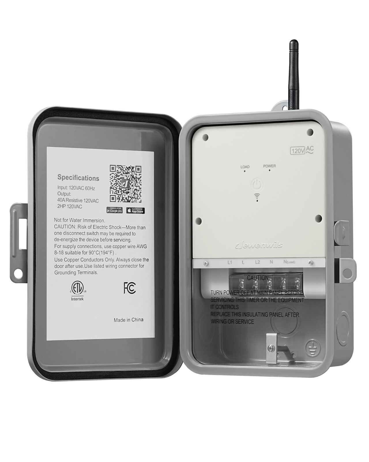 DEWENWILS Outdoor Smart WiFi Box 2HP Wireless Controller Timer for Pool