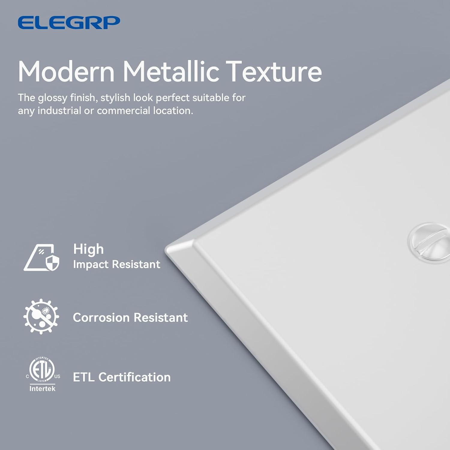 Metal Decorative Receptacle Wall Plate, 1-Gang Standard Size Decorator Covers, F