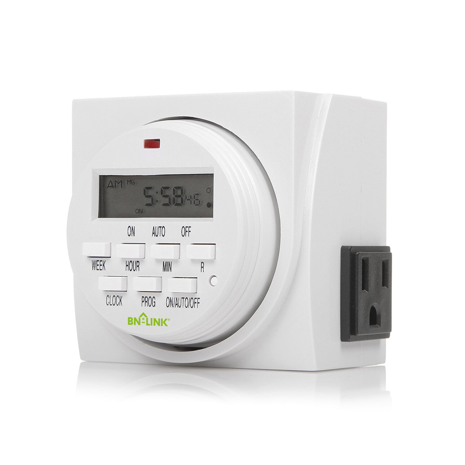 BN-LINK 2Pack 7 Day Heavy Duty Digital Programmable Timer Switch Dual Outlet 15A