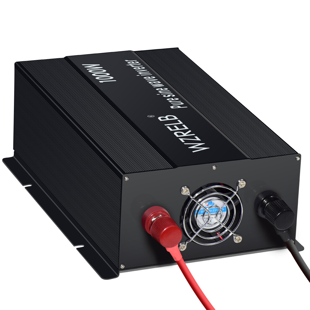 1000W Pure Sine Wave Power Inverter 12V 110V 120V Motor RV Solar Camp Car Home