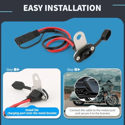 Motorcycle Battery Charger Bracket Port Mount for 2014-2025 Road Glide Street