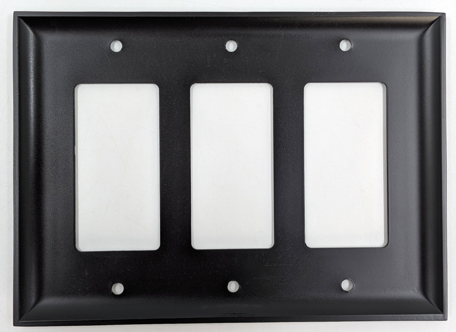 allen + roth “Cosgrove” Oil Rubbed Bronze Triple Decorator Wall Plate, 3 Gang