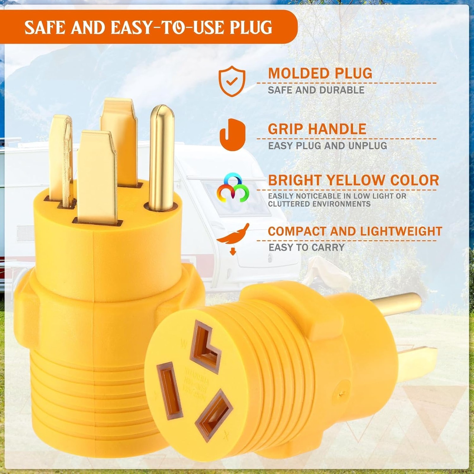 Dryer Adapter NEMA 14-30P to 10-30R 30 Amp 4 Prong to 3 Prong Converter for 220V