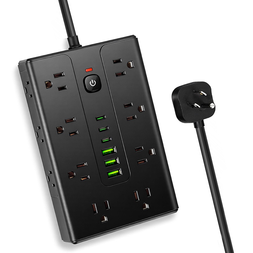 Power Strip Surge Protector 16 AC Outlets 3 USB Ports+3 Type C Ports 6.5FT Cable
