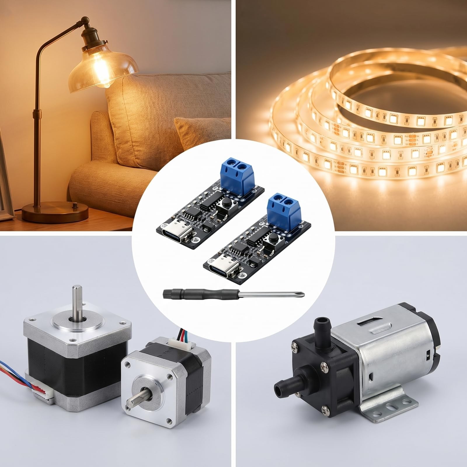 2PCS 100W 5A USB-C Fast Charge Module Type-C Female -Terminal Output