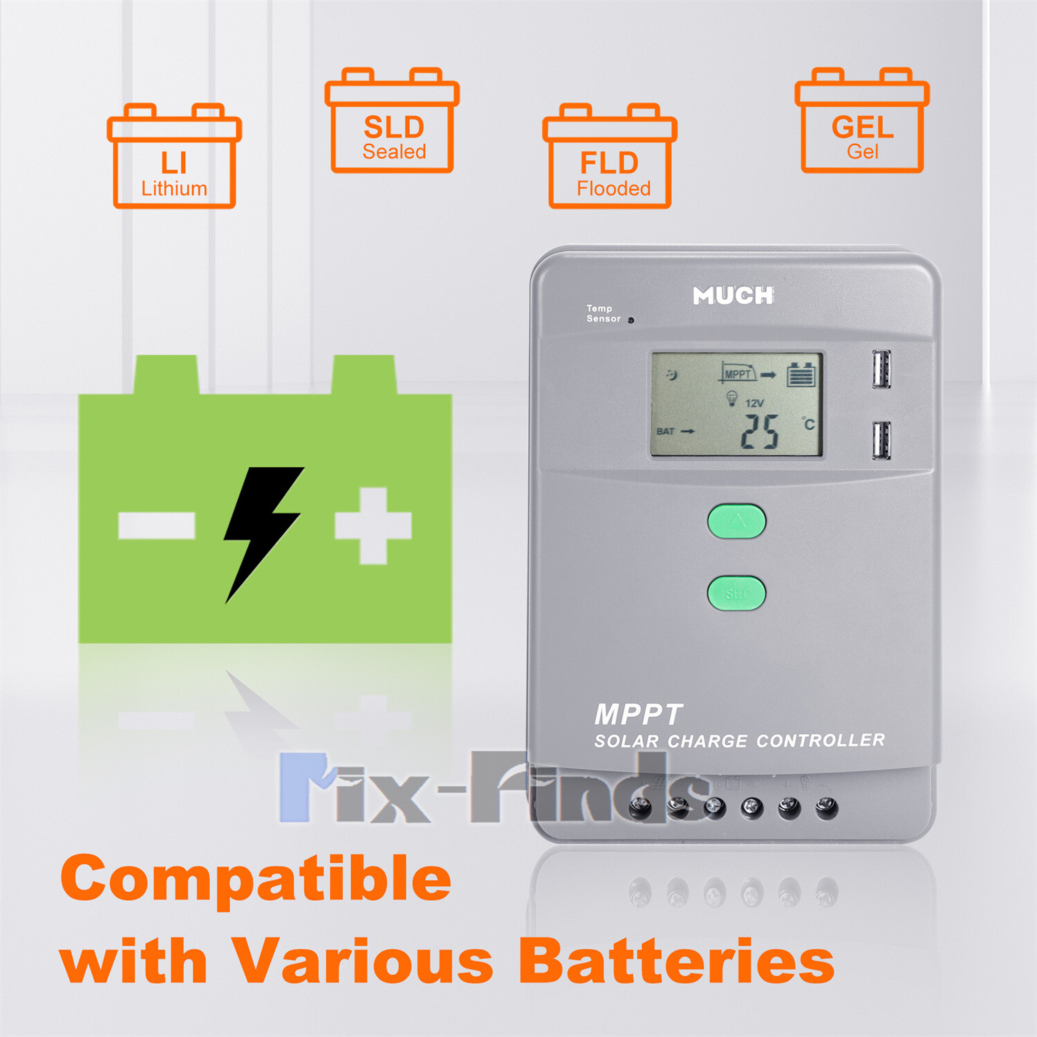 100A MPPT Solar Charge Controller 12V 24V 36V 48V Auto PV 150V MAX 5200W LCD APP