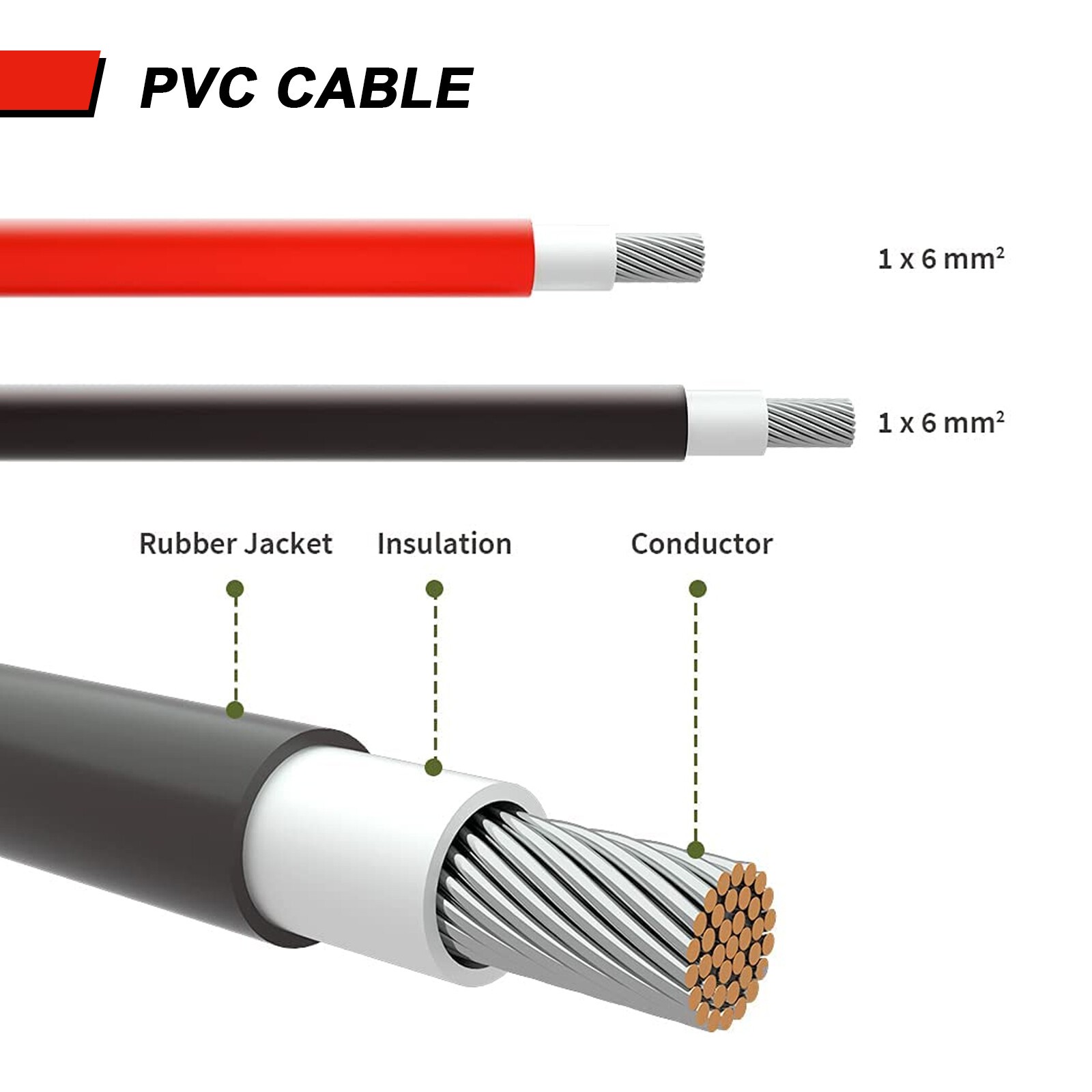 100FT 10 AWG Solar Panel Extension Cable PV Wire Solar Connectors Pair 6mm²