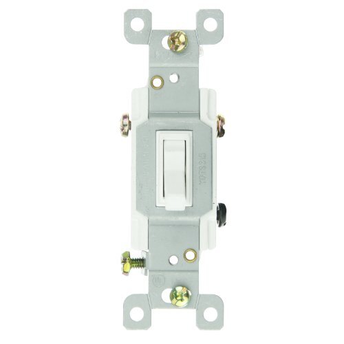Sunlite 08040-SU E507/CD1 3 Way Grounded Toggle Switch, White