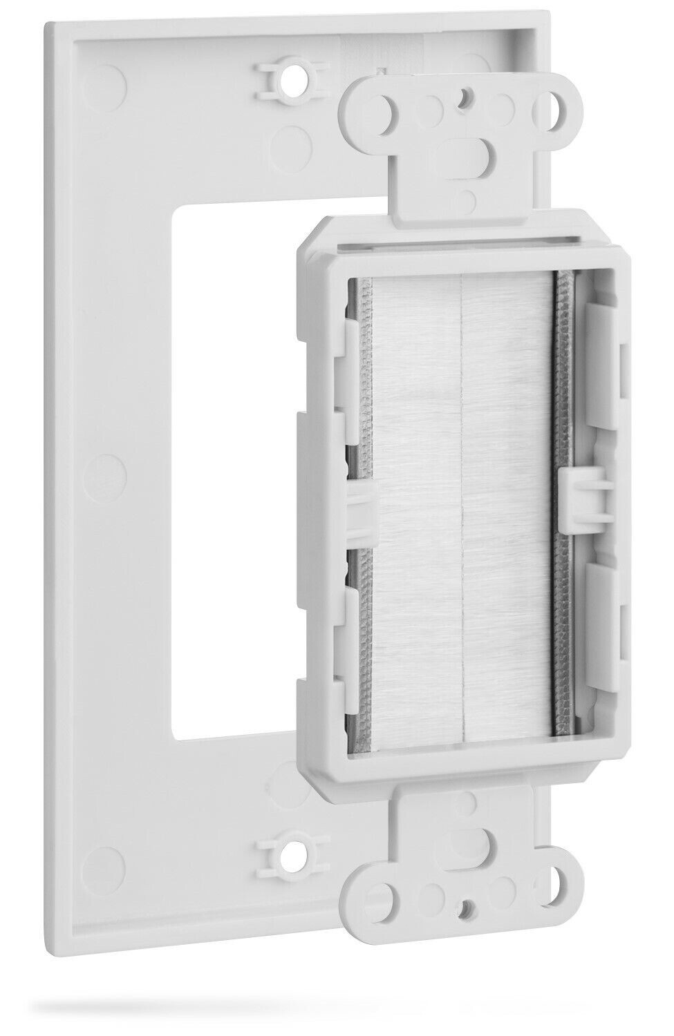 5x Single Gang Wall Plate Brush Style Low Voltage Flush Mount Bracket Wire