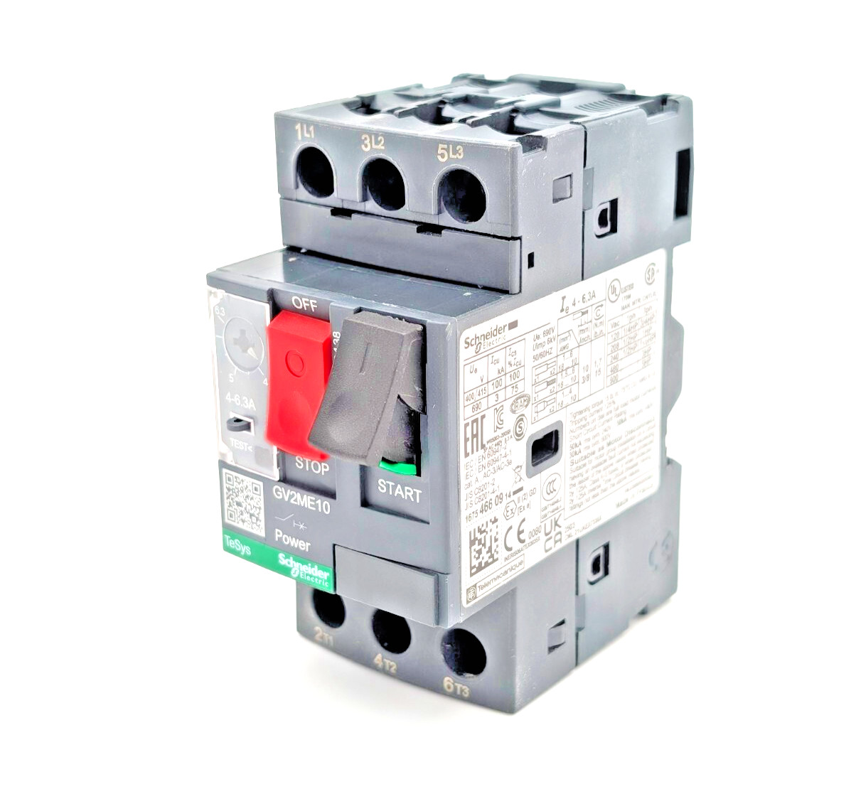 Schneider Electric GV2ME10 Manual Motor Circuit Breaker 3P 4 to 6.3A USA STOCK