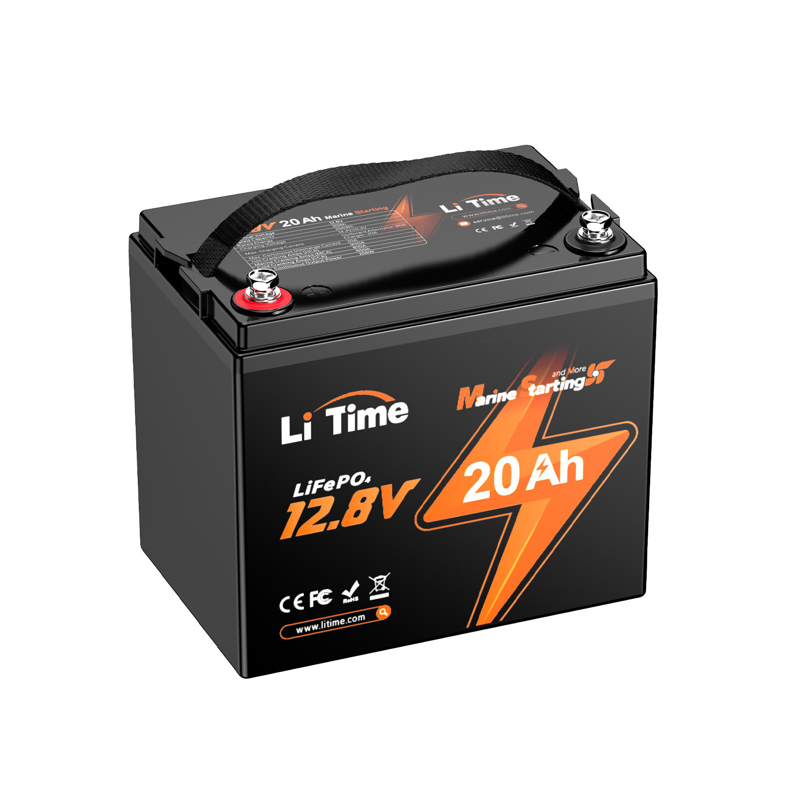 LiTime 12V 20Ah 800 CCA Lithium Starting Battery for Outboard Motor-Refurbished