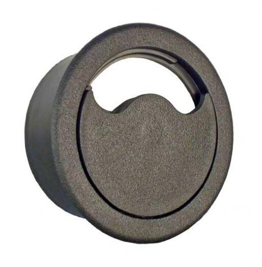 Heavy Duty Floor Grommet w/Cover | Black ABS Plastic Grommet for Cable 3 Inch