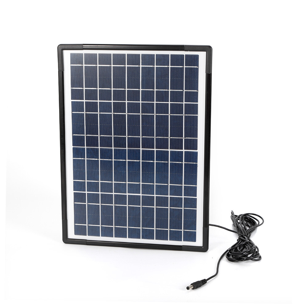 Portable Station Solar Panel Power Inverter Electric Generator Set +4 LED Light