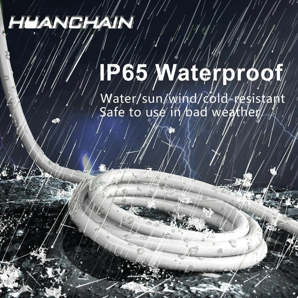 25 FT 16 Gauge White Indoor Outdoor Extension Cord Waterproof, Flexible Cold