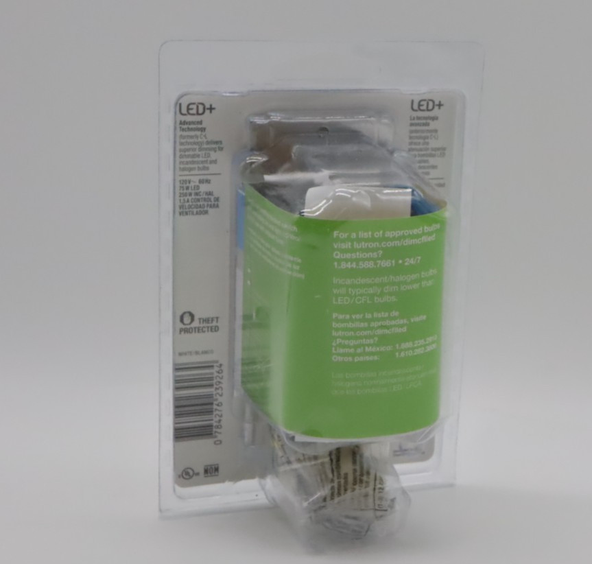 Lutron (MACL-LFQH-WH) Maestro Fan Control and Light Dimmer for Dimmable LED New
