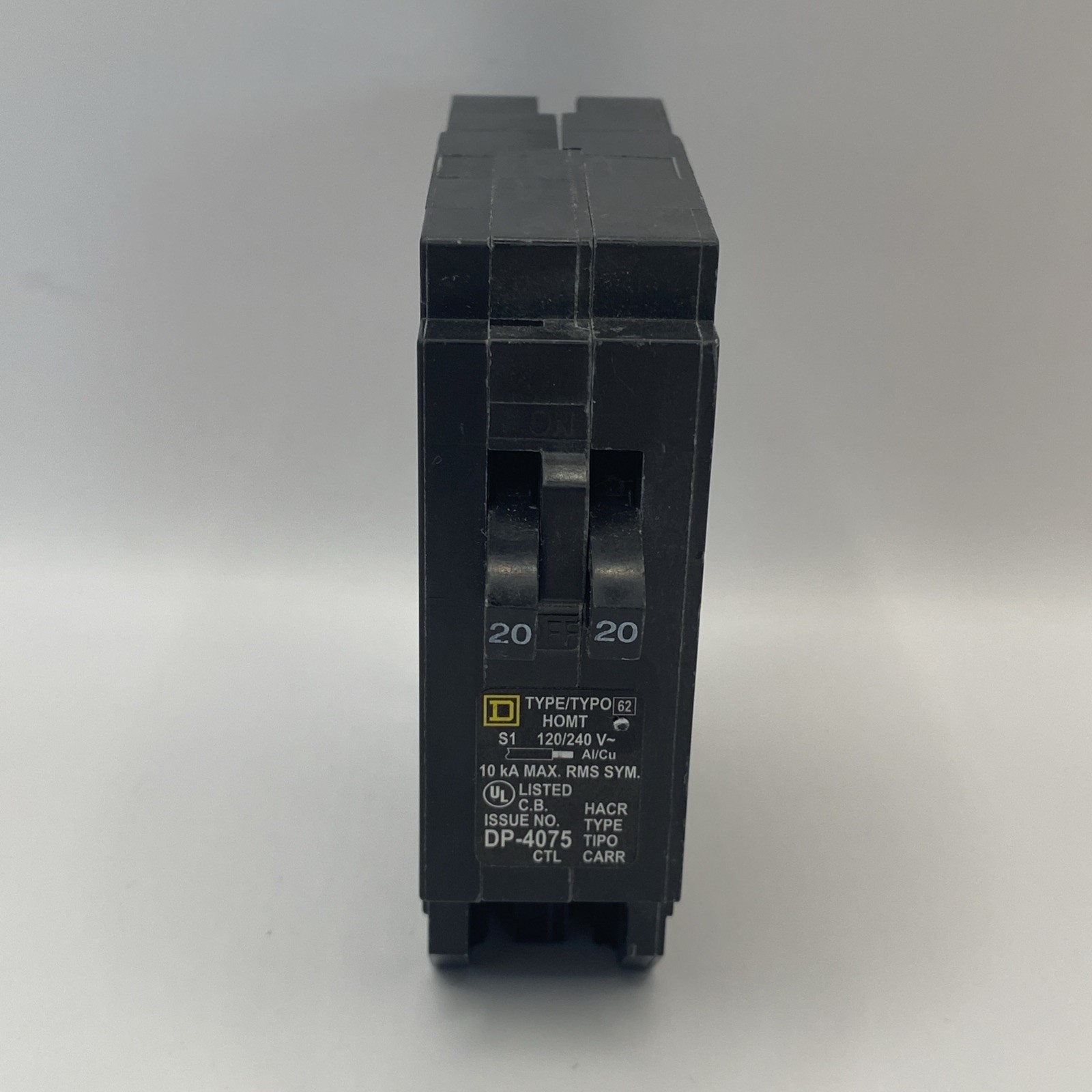Square D HOMT2020 Two 1P 20 Amp Tandem Circuit Breaker