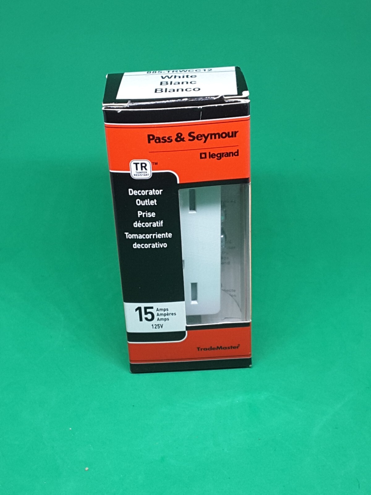 Legrand Pass & Seymour Decorator US Receptacle White – 15A / 125V 885-TRWCC12
