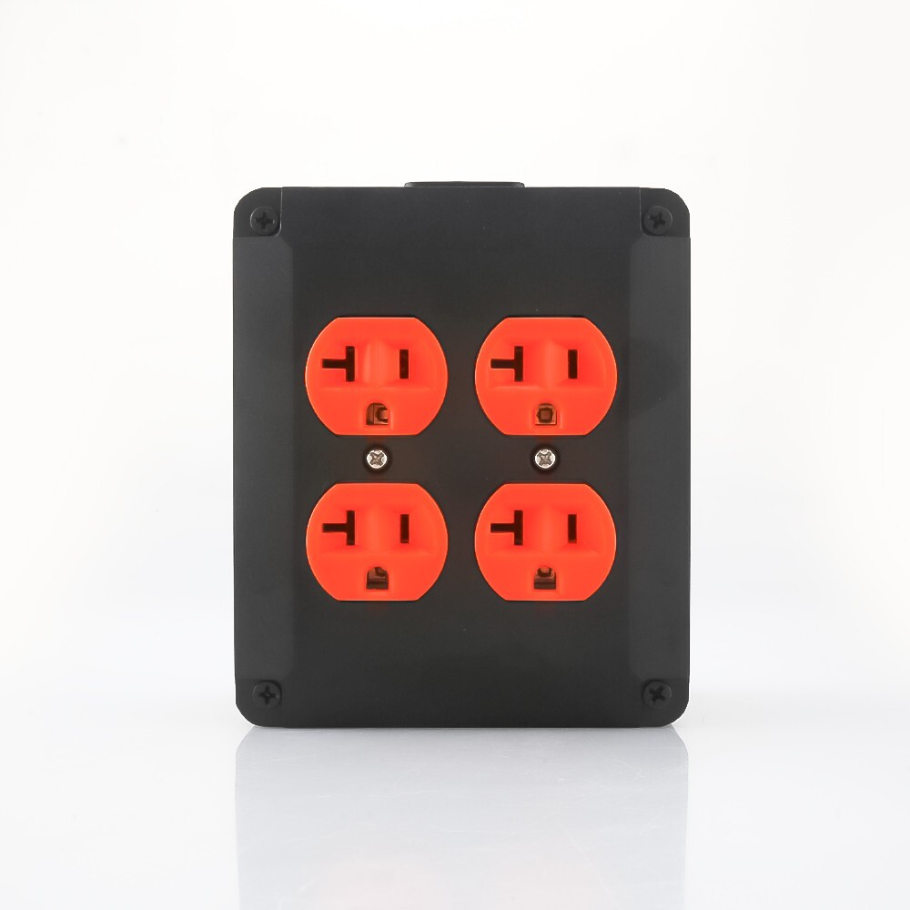 4 way US AC Power Strip Supply Socket 4 Outlet Box HIFI Chassis