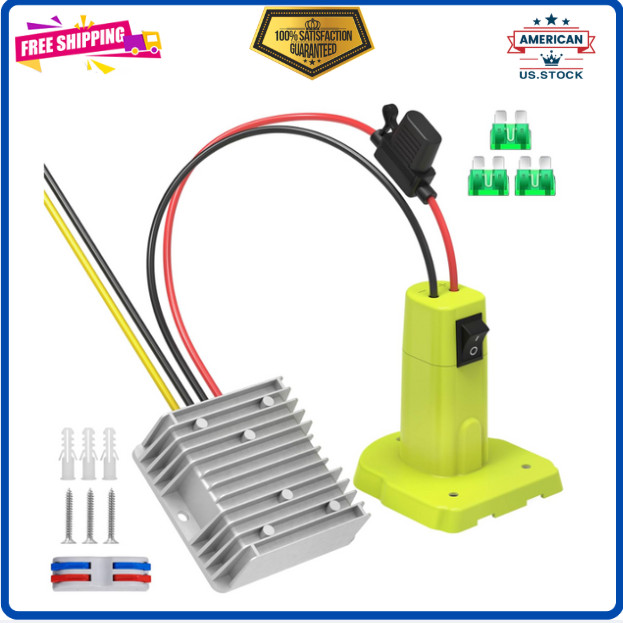 18V to 12V Step Down Converter Compatible with Ryobi 18V Battery Adapter Volt…