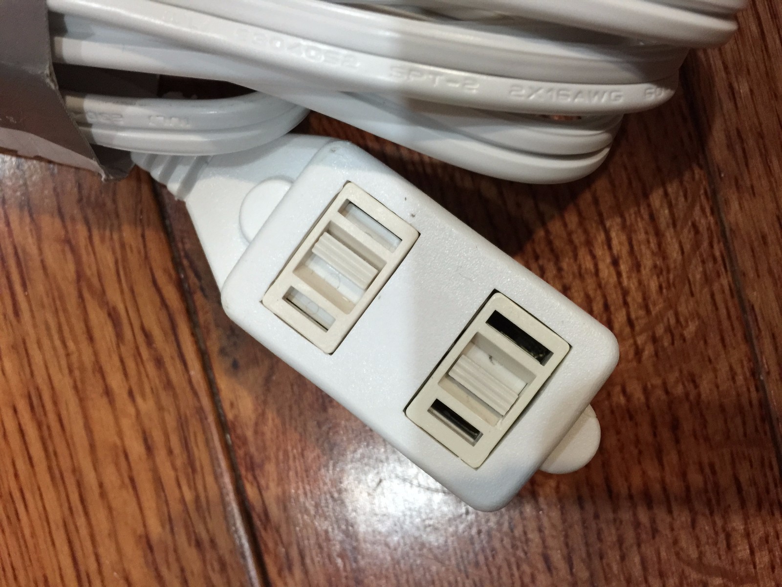1pc NEW 9ft /12ft /15ft Extension Cord Indoor Wall Cable 12A 125V HOME WHITE