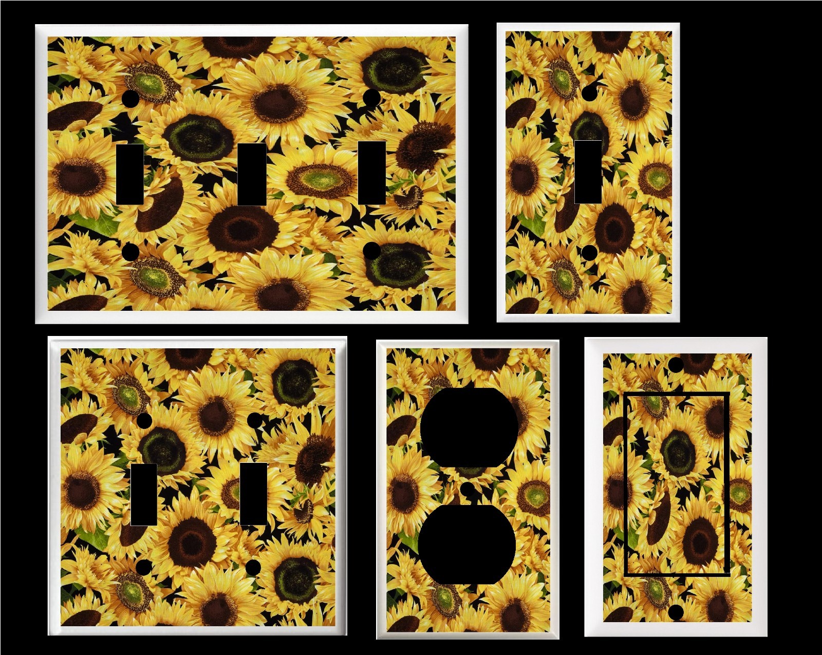 SUNNY SUNFLOWER FIELD #2 IMAGE LIGHT SWITCH COVER PLATE HOME DECOR