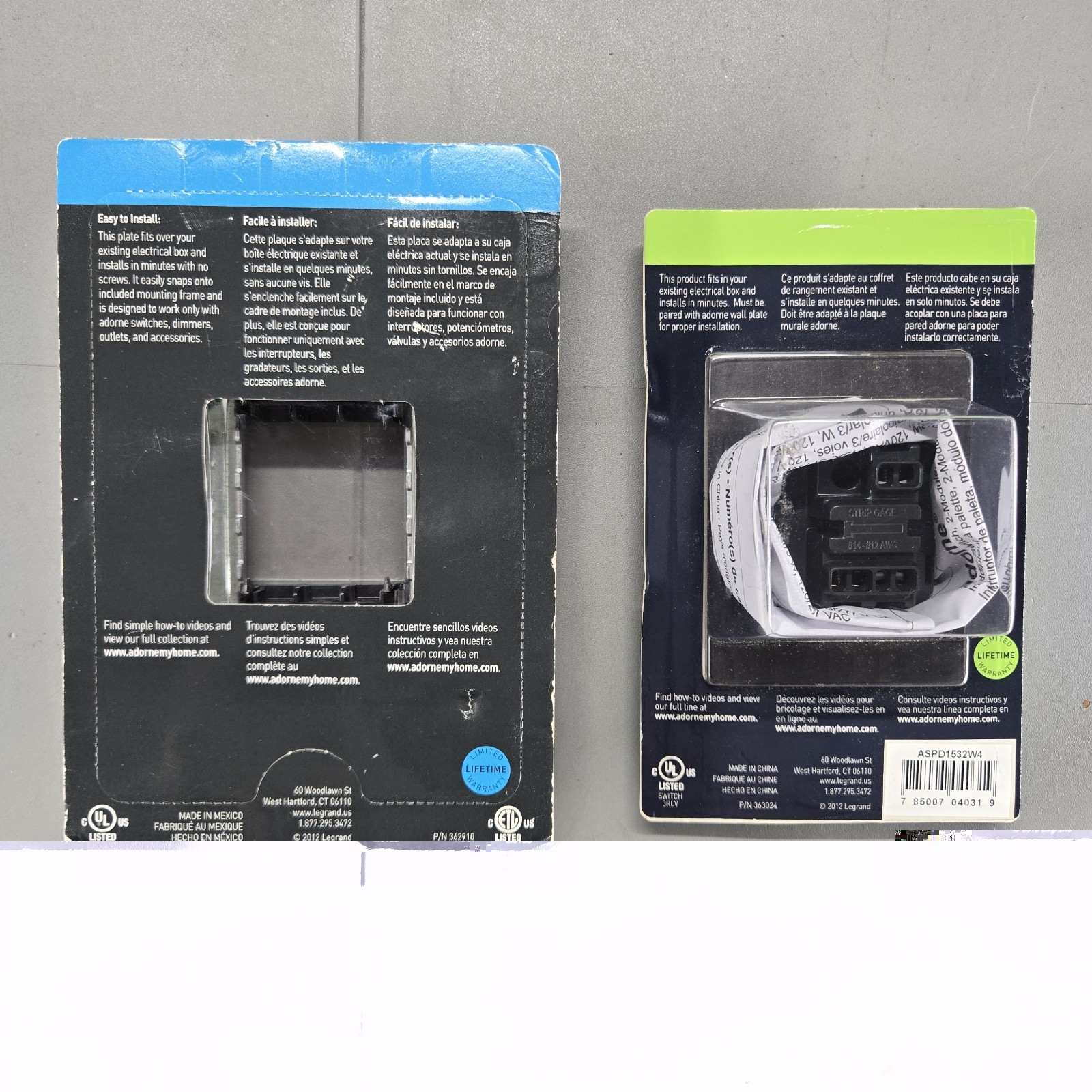 Legrand Adorne 15A 1 or 3-Way Paddle Switch ASPD1532W4 w/ Wall Plate