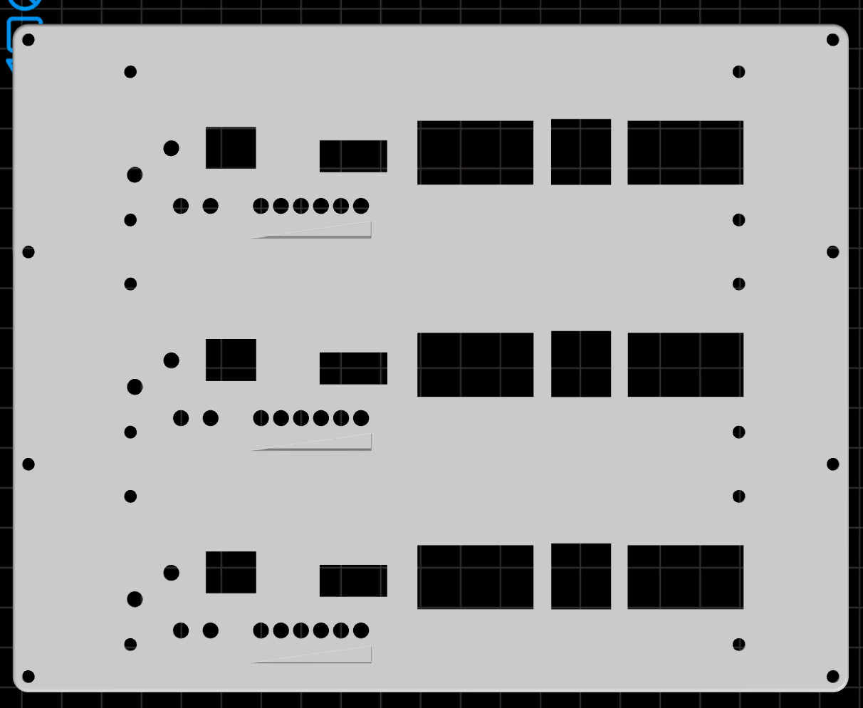 JK Inverter BMS Faceplate EXTRA WIDE TRIPLE DISPLAY VERSION (6.5in x 8.25in)