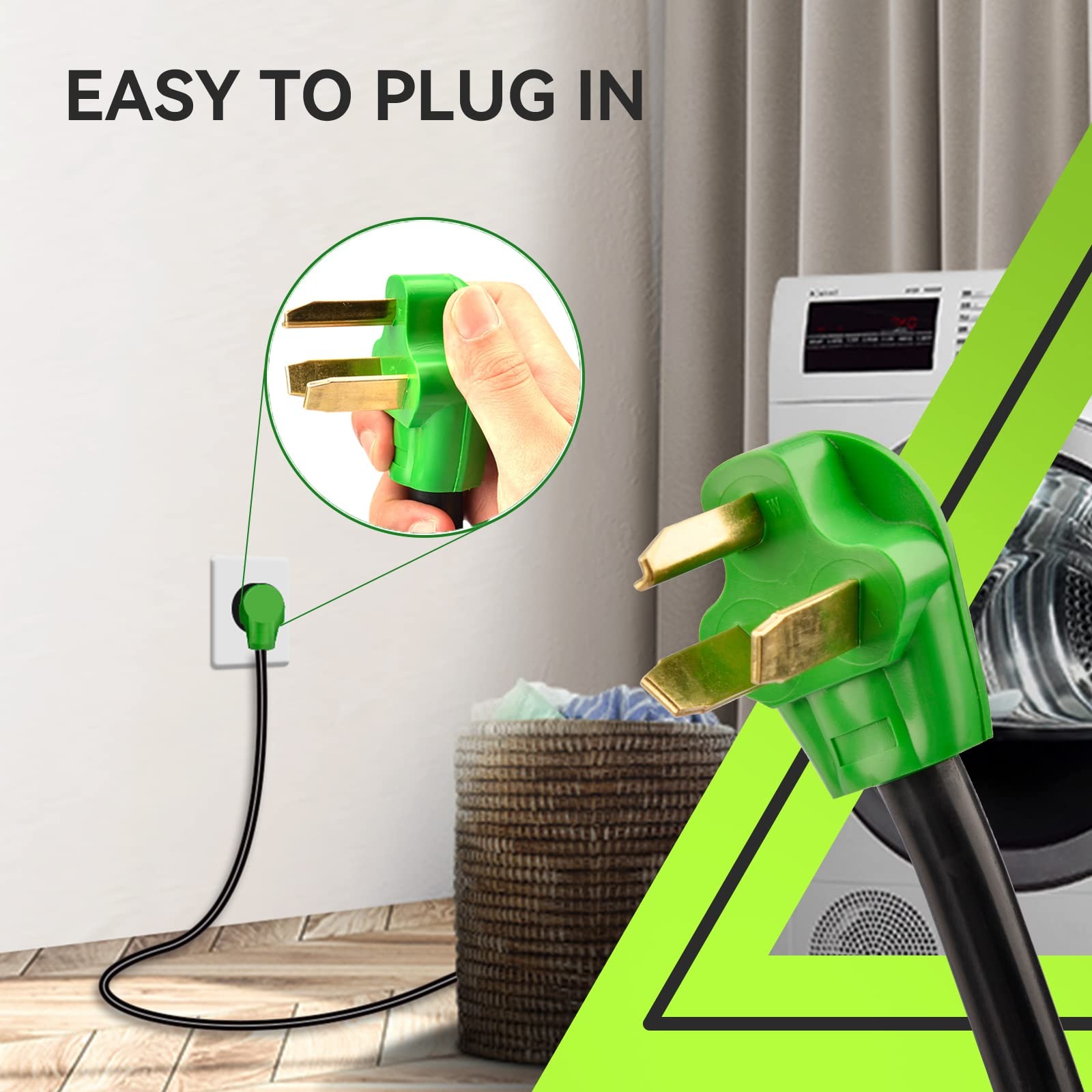 3 Prong Dryer Extension Cord 25 Feet, 30 Amp NEMA 10-30P to 10-30R 125V/250V …