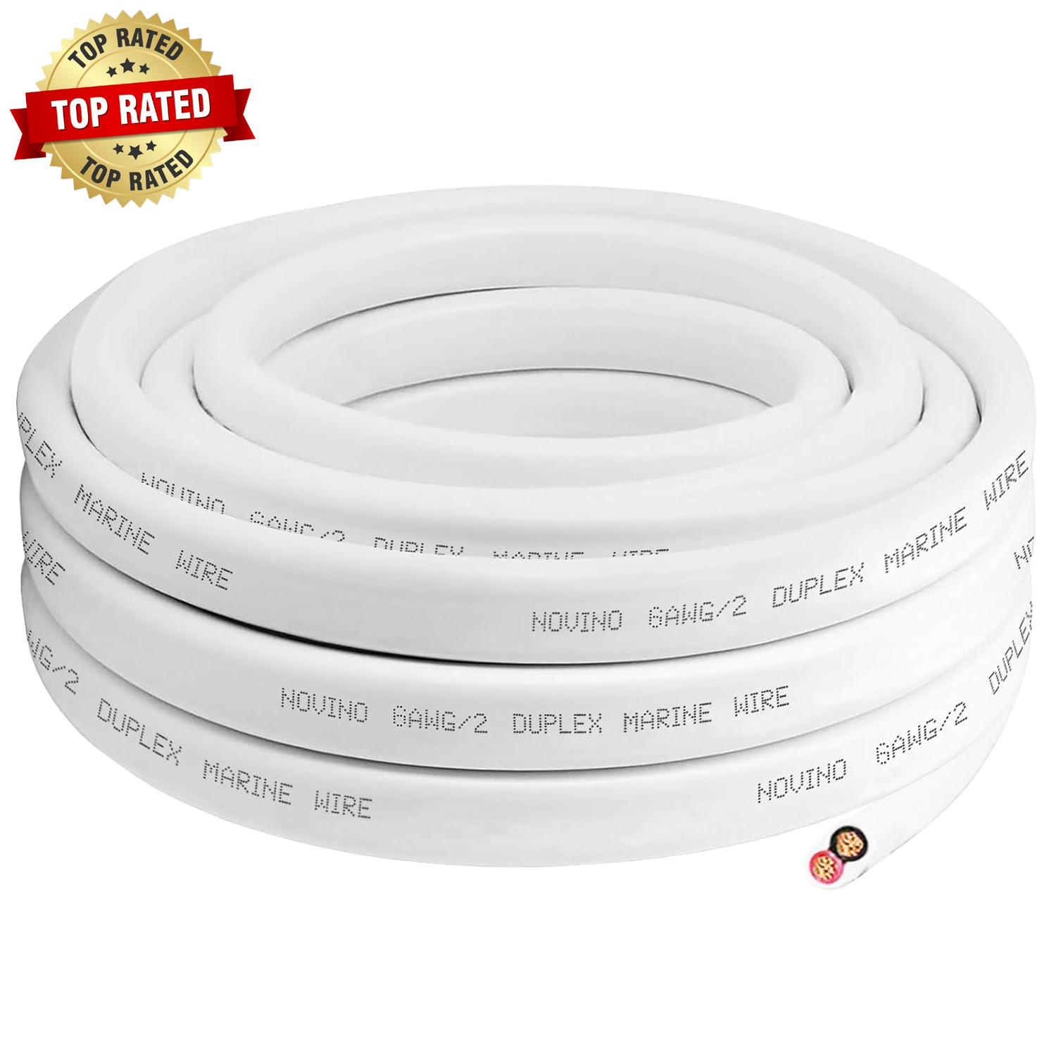 6 Gauge Marine Wire Duplex Marine Grade Wire,6 AWG 15Ft Tinned Copper Boat Elect
