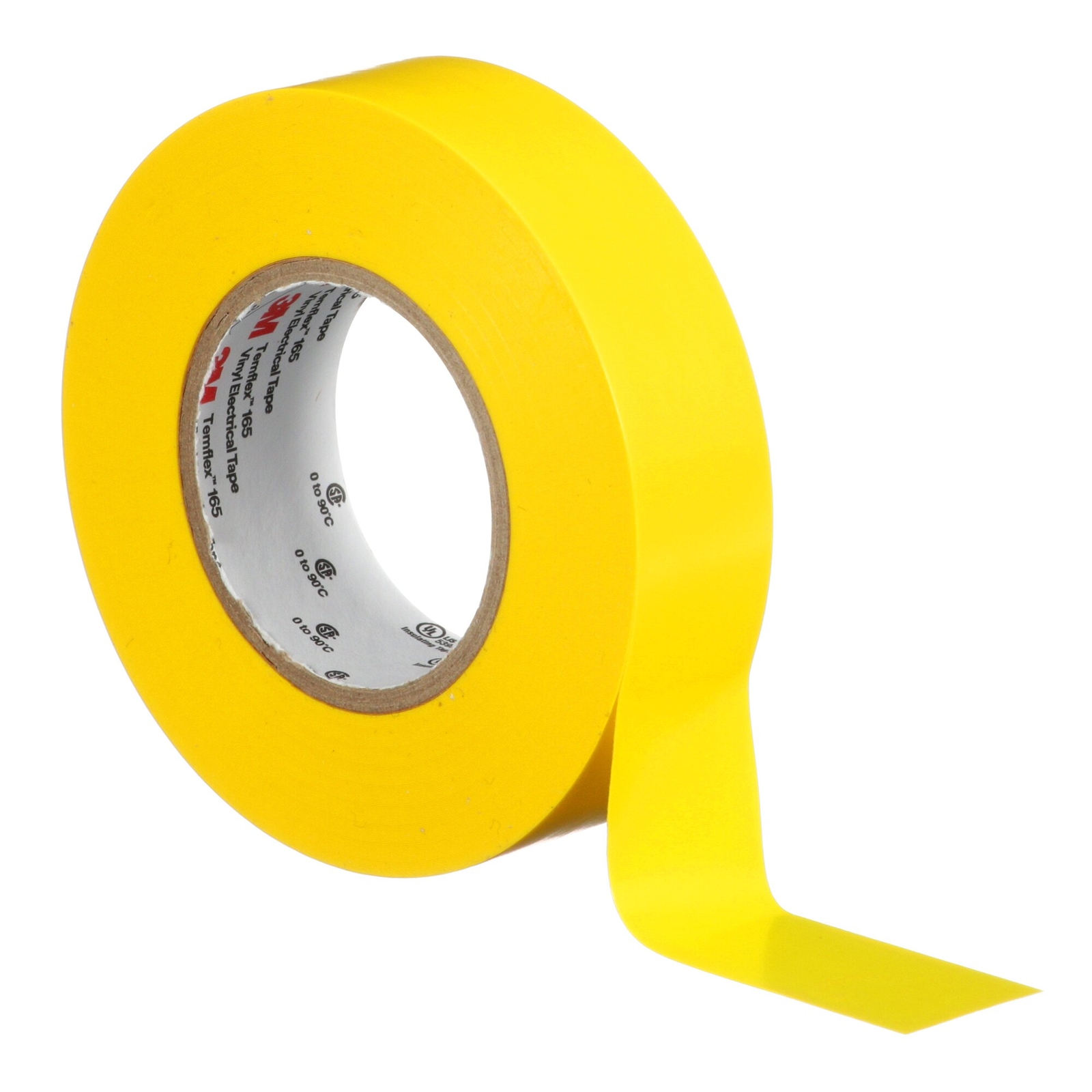 3M Temflex Vinyl Electrical Tape 165, Yellow, 3/4 in x 60 ft (19 mm x 18 m)