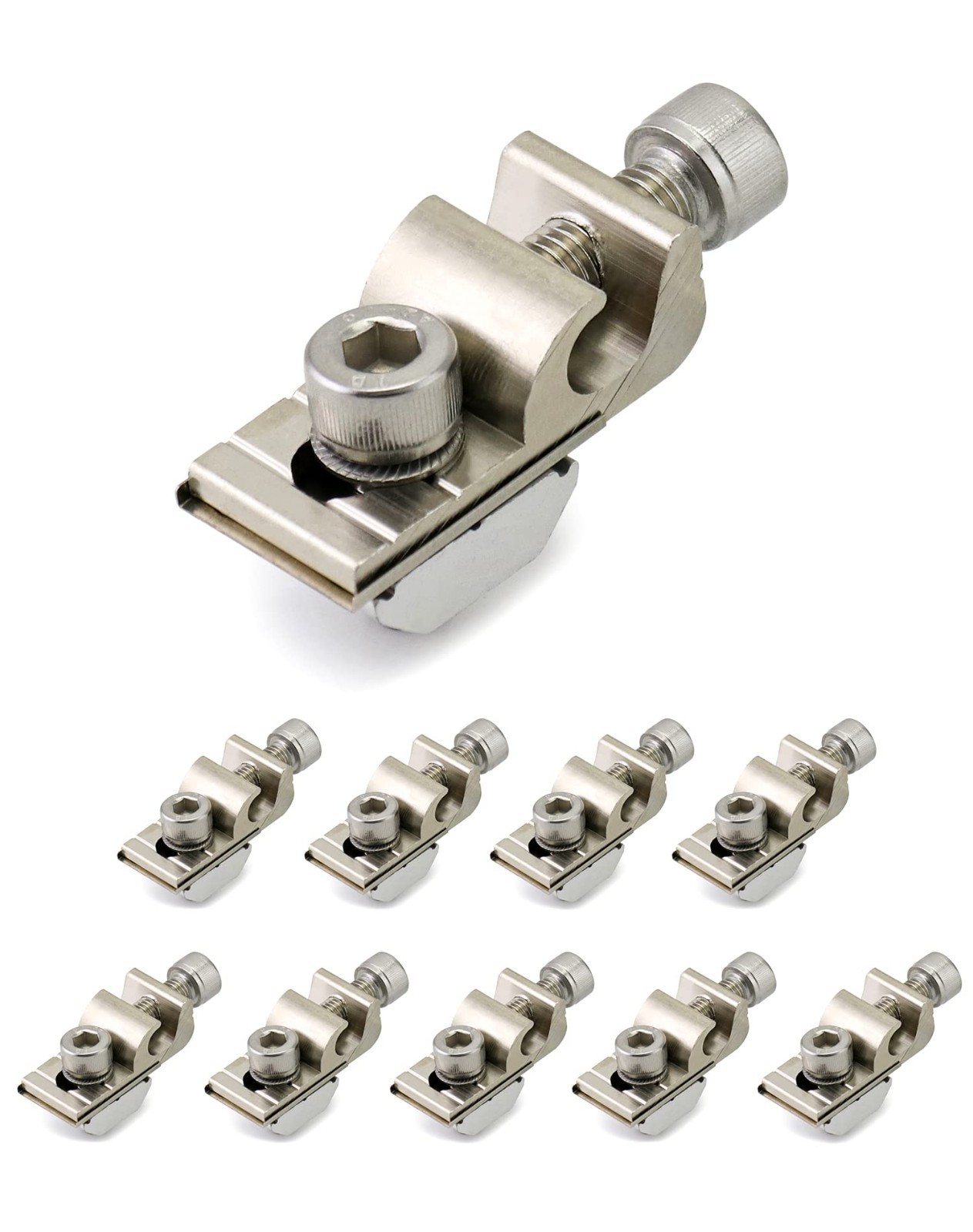 10 Pack Aluminium Alloy Grounding Tabs 6.7″ Connectors for Solar Roof Brackets