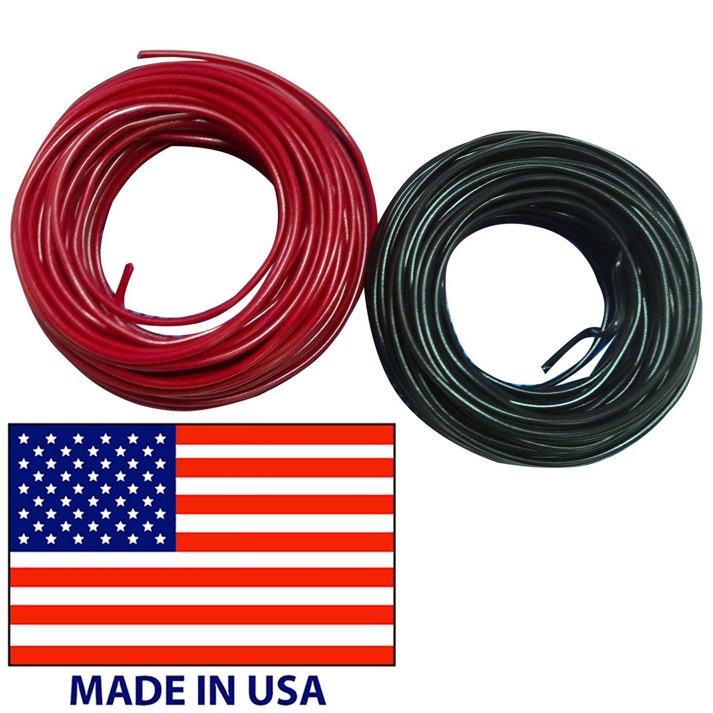 20 Gauge Primary AWG Wire 25′ FT Each Red & Black Stranded Copper – Made In USA