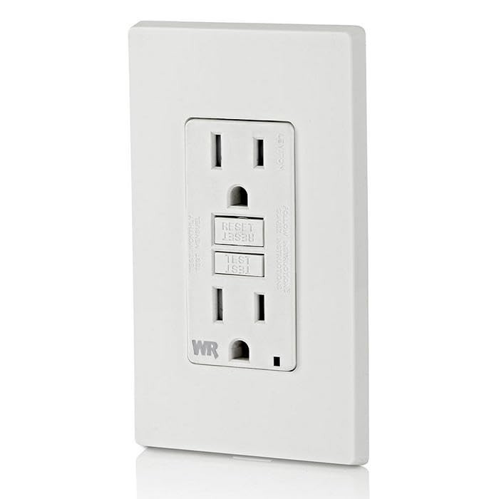 GFCI Weather-Resistant Outlet, 15 Amp, Self , Tamper-Resistant with LED Indic…