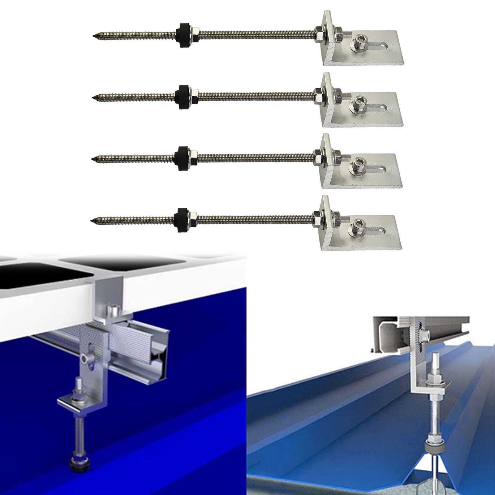 Pole Screws Brackets +stainless Steel 200/250mm Aluminium Alloy L Angle