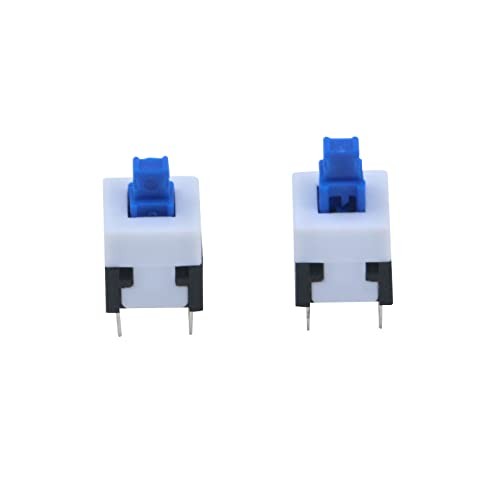 30 Pcs Micro Push Button Switch, 6 Pin DPDT Self-Locking Power On/Off