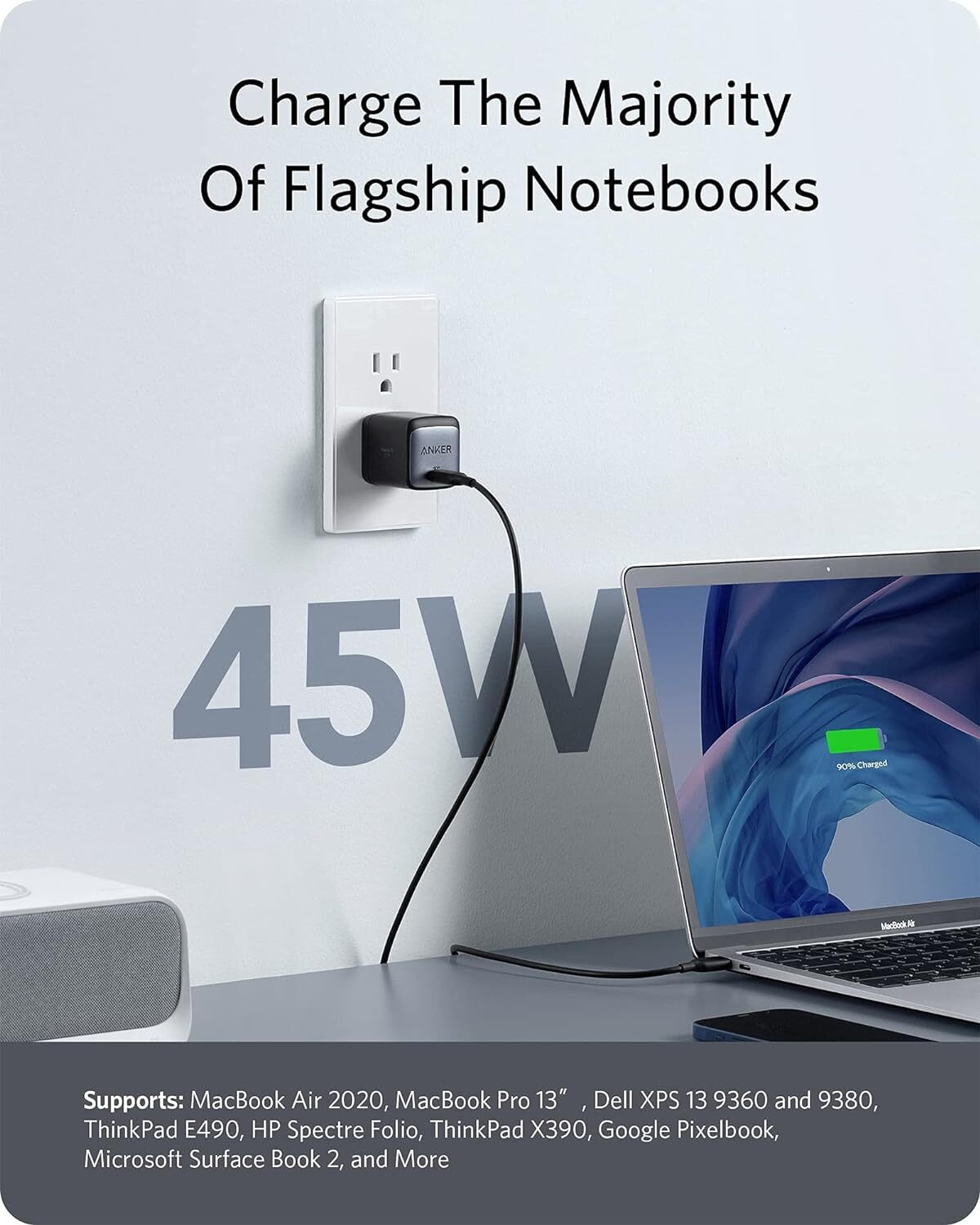 Anker USB-C Charger (Nano II 45W) GaN II PPS Fast Compact Foldable Charger
