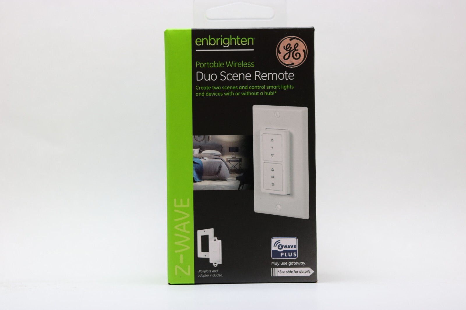 GE Enbrighten Portable Duo Scene Remote, Z-Wave Plus, ZW5305, NA Frequency