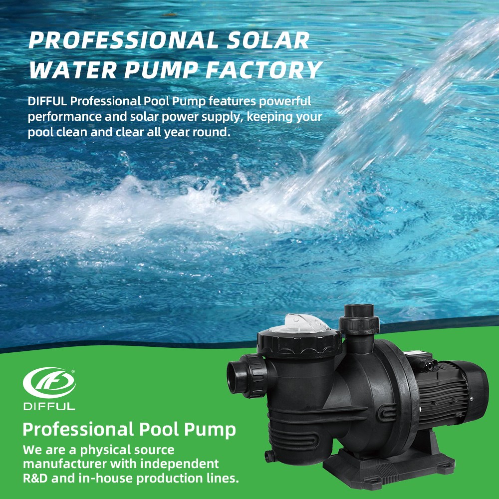US STOCK DIFFUL 1.6HP Solar Hybrid Swimming Pool Pump AC/DC switching Controller