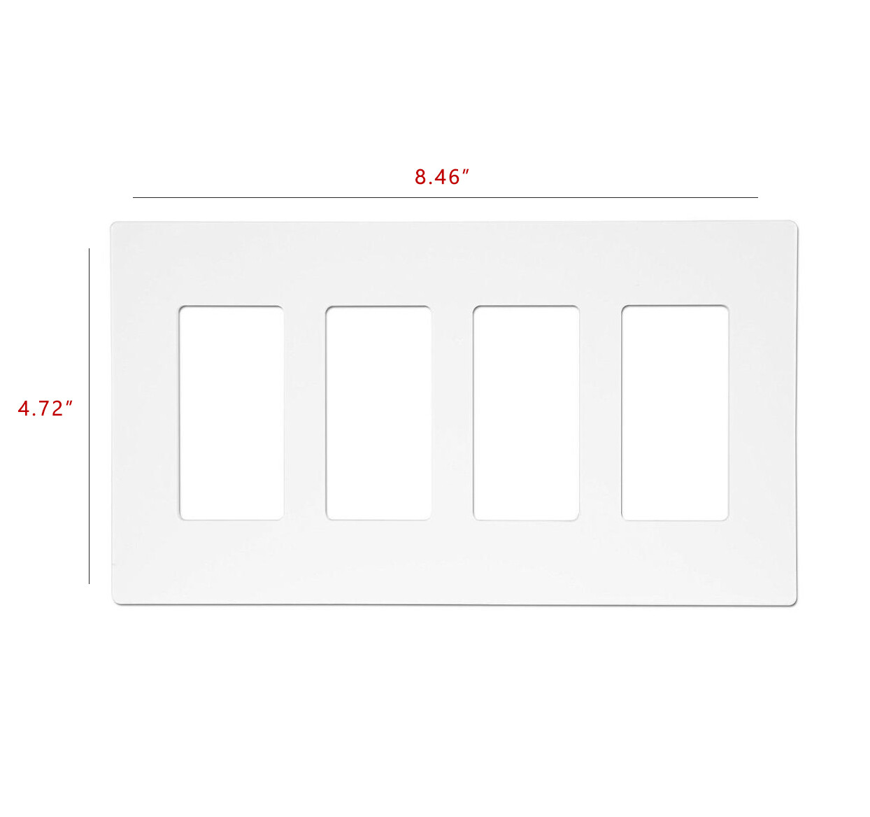 Screwless Decora Wall Switch Cover Plate / Outlet Cover – 1-5 Gang UL Listed