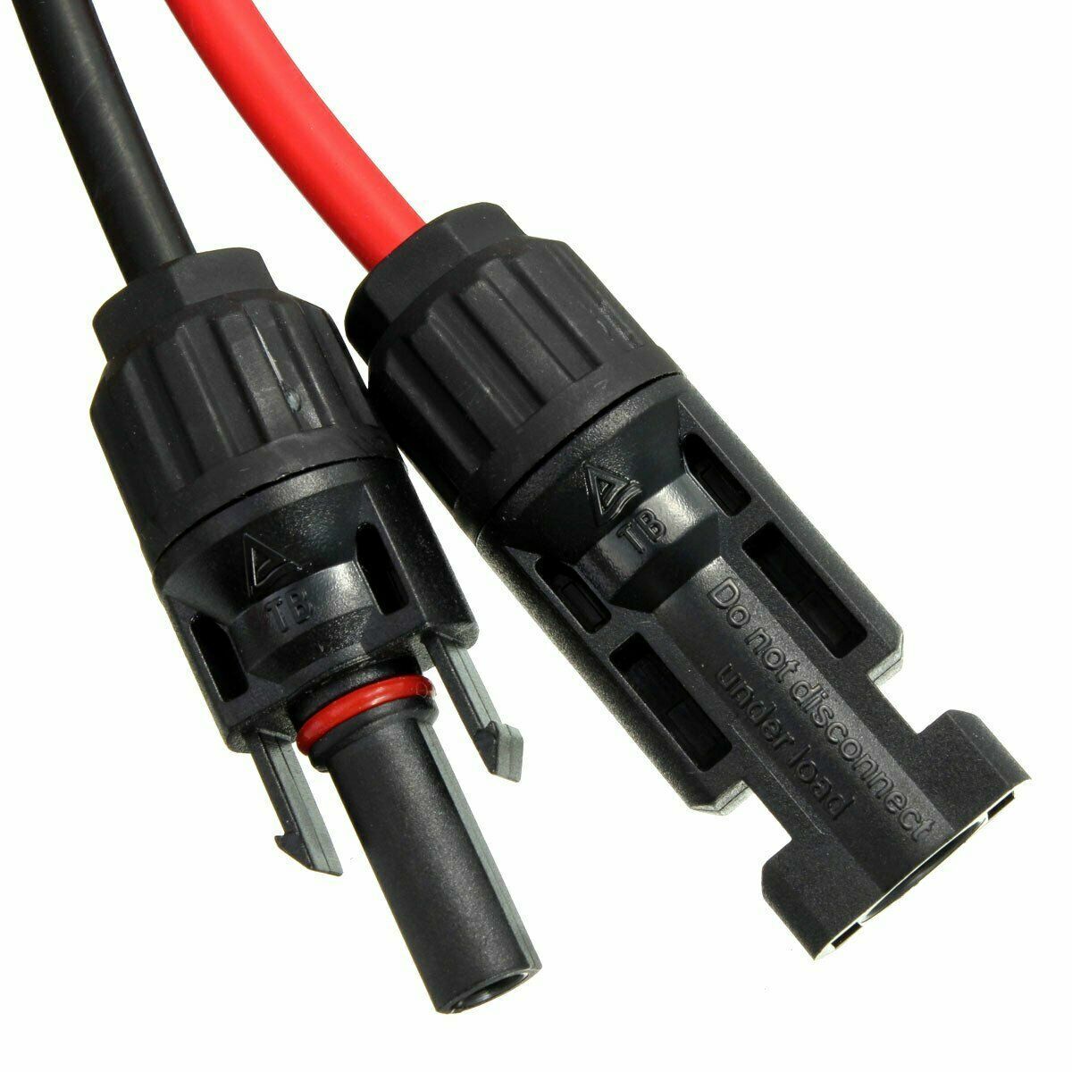 Pair Black + Red Solar Panel Extension Cable PV Wire with connectors 10AWG