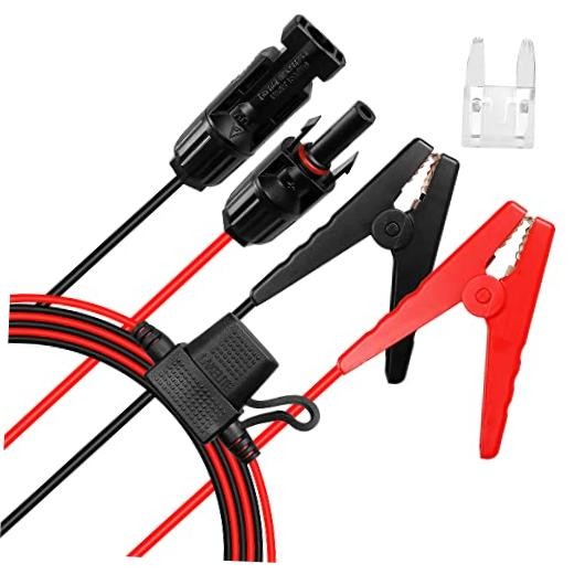 12AWG Solar Panel Connector Cable to Battery Clip – Solar Panel Connector Cable