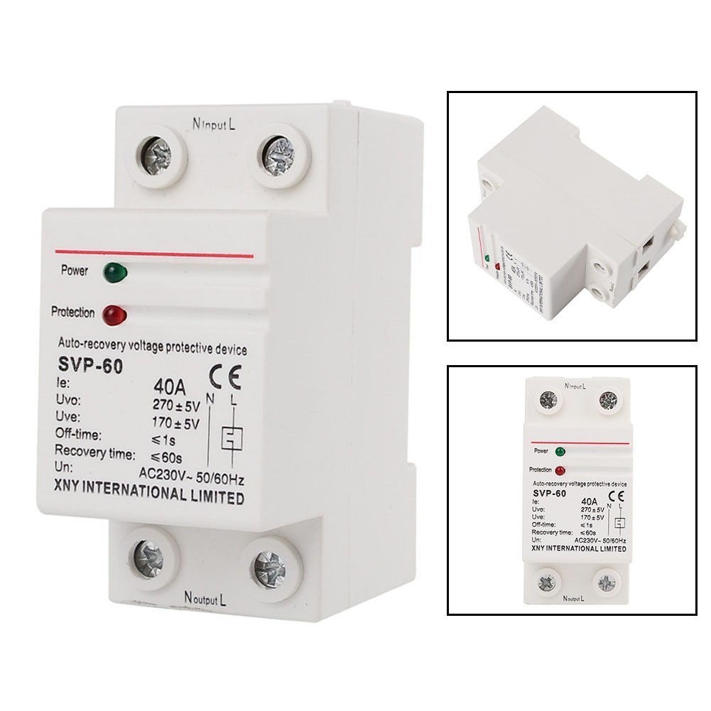 Residential Single Phase Voltage Current Protector Overvoltage Undervoltage