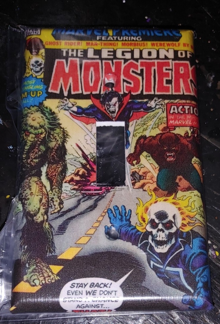 Custom Handmade – Marvel Premiere #28 The Legion of Monsters -Light Switch Cover