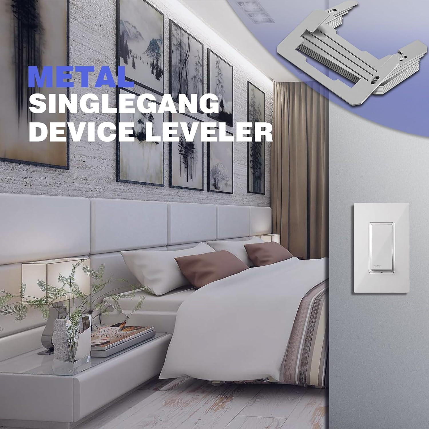 Outlet Spacer,Flush Fit Device Leveling Plates for Wall Outlet Repair and Loose