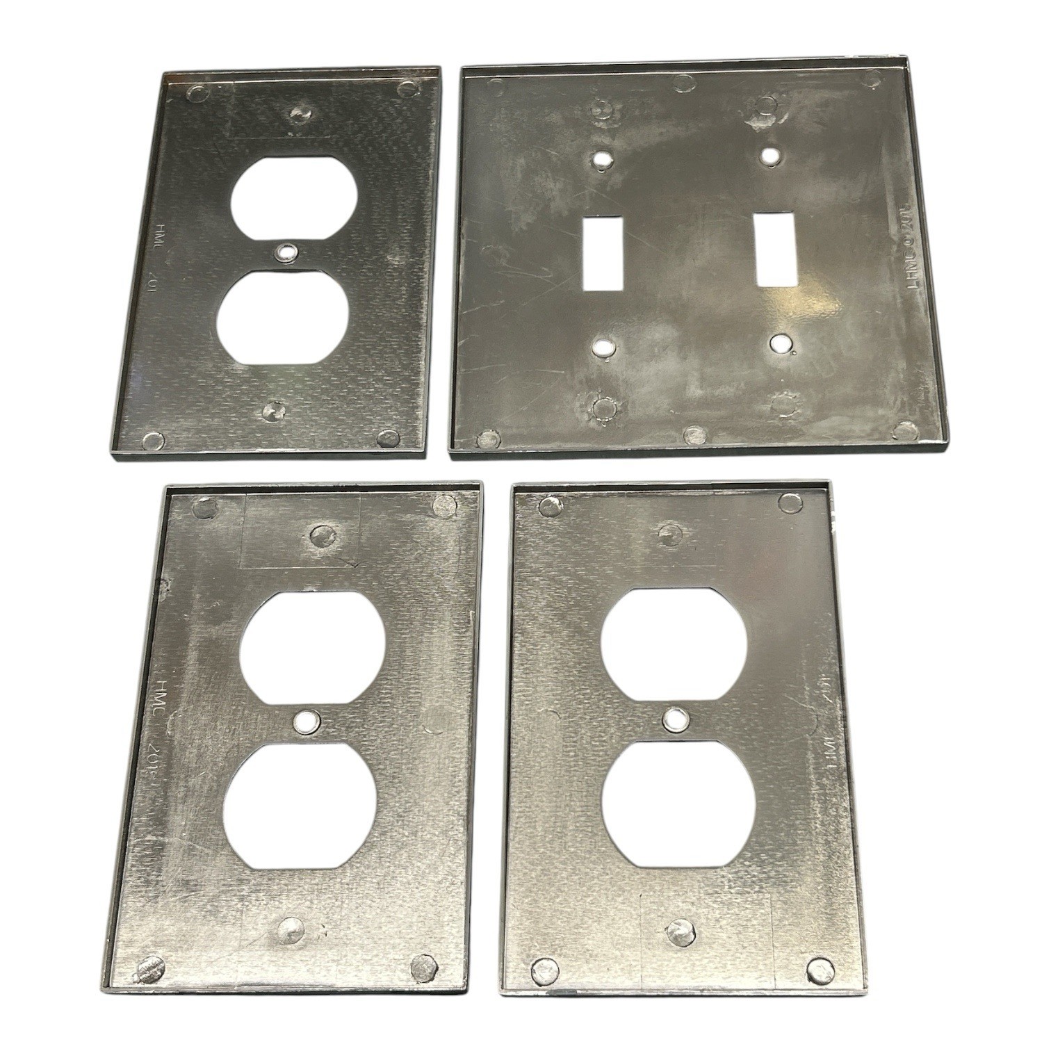 LHMC Wall Plates Classic Beaded Design, Brushed Nickel 2015 Set Of 4