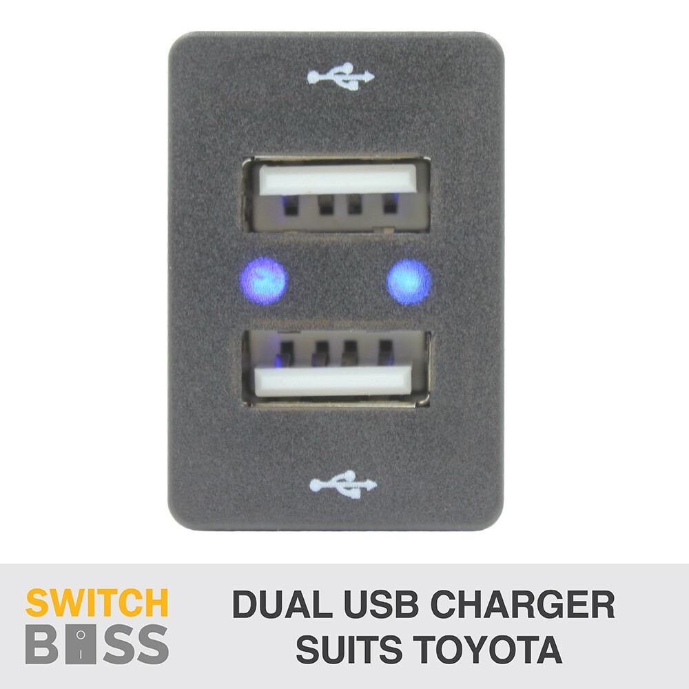 All DUAL QC TYPE C USB VOLT TEMP UHF SMALL Mitsubishi Triton MQ MR Pajero QE QF