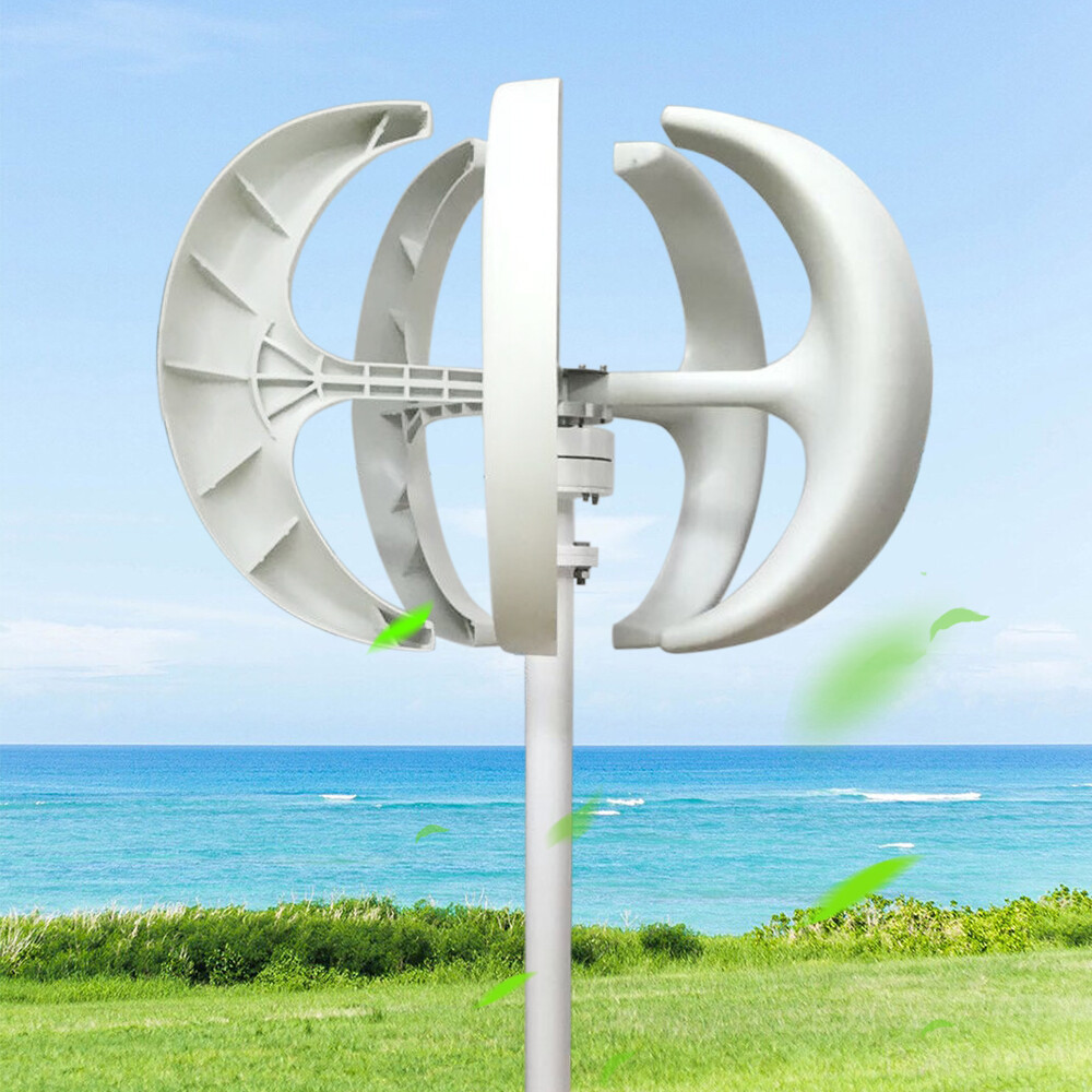 12V 600W Vertical-Axis Wind Turbine Generator 5-Blade Nylon 0.9m Off-Grid