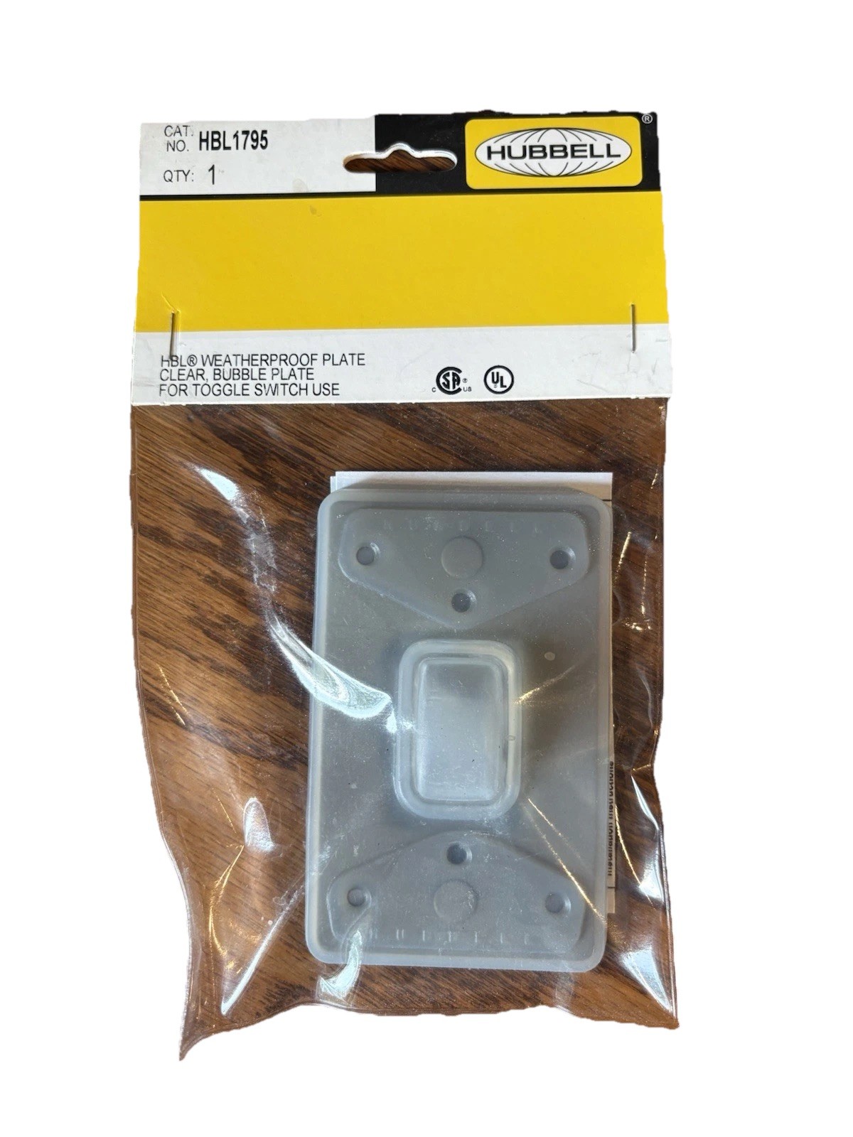 Hubbell HBL1795 Weather-Proof Toggle Cover Clear